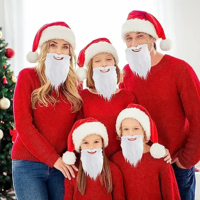 Realistic Santa Fake Beard Premium Costume Adjustable Earloops
