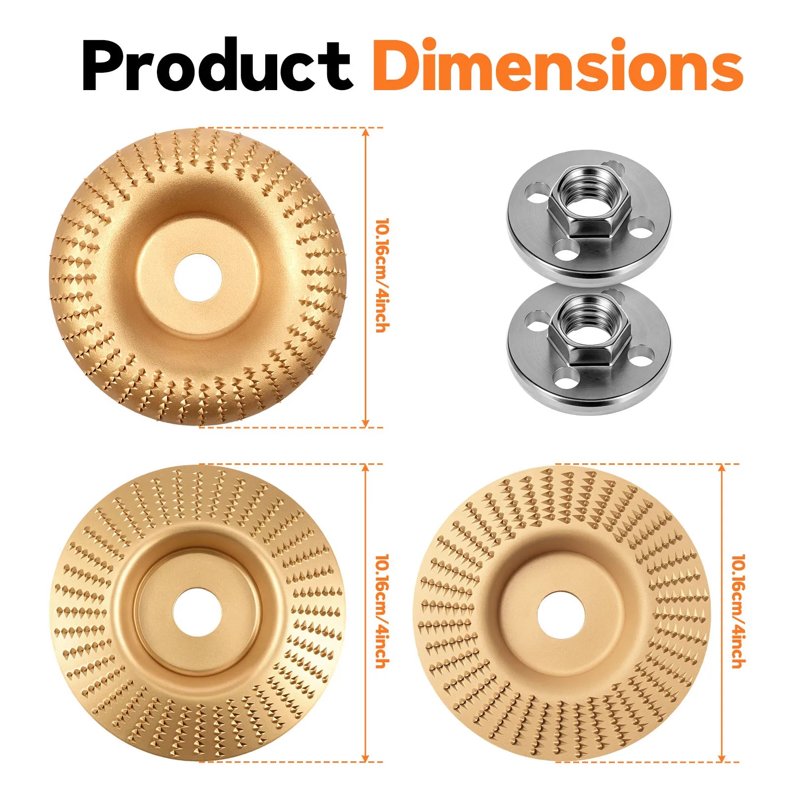 Wood Carving Disc Tungsten Carbide Angle Grinder Wheel For 4 4.5 Inch Grinders Shaping Sanding Polishing Stripping Woodworking Zpaxo