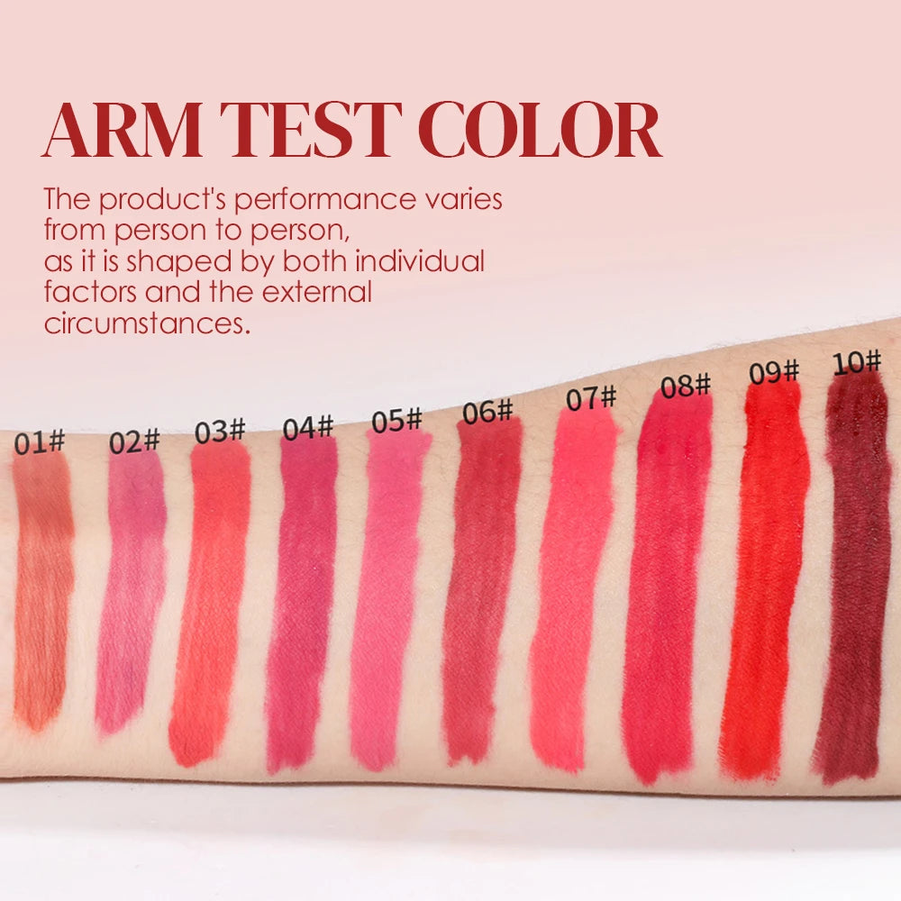 Silky Matte Lip Lacquer Long-Wear Non-Drying Lip Gloss Natural Contour Kiss-Proof Non-Transfer Daily Lip Glaze Beauty Cosmetics Zpaxo