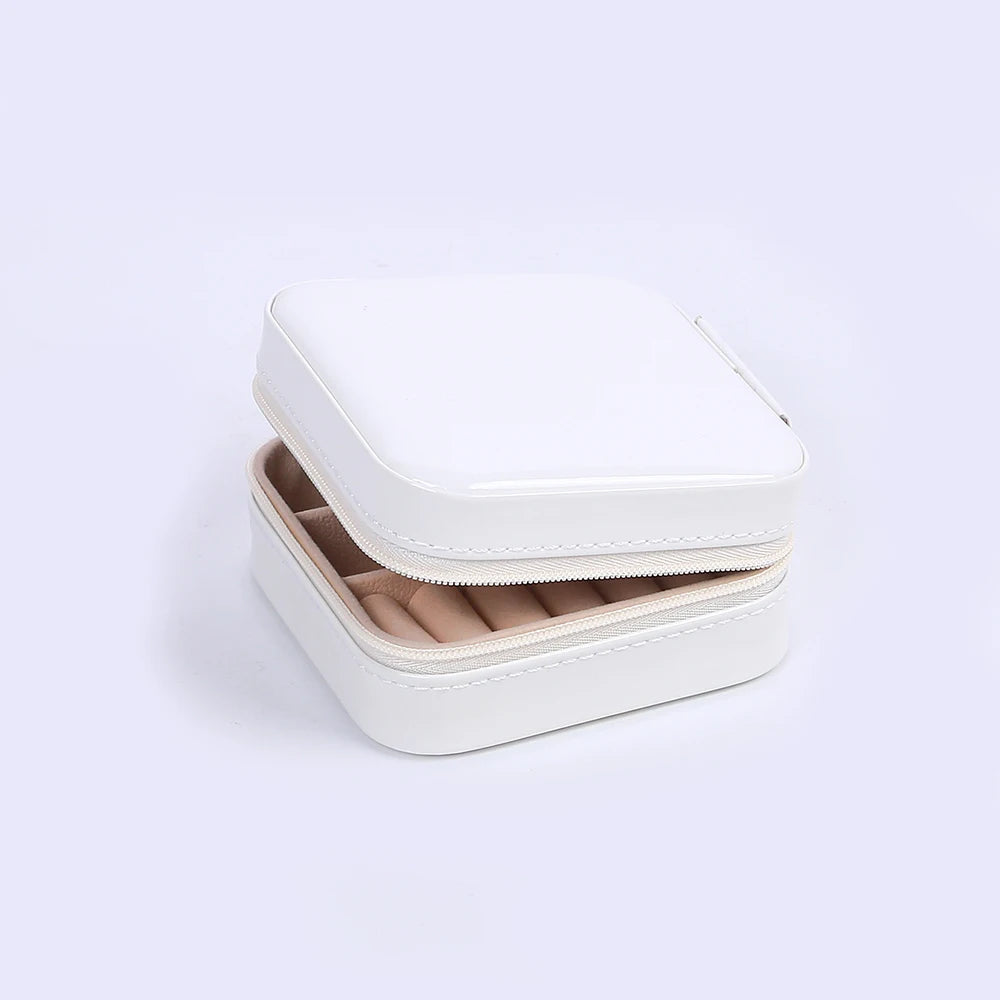 Jewelry Case Box Portable Small Travel Jewelry Organizer Necklace Earring Ring Storage Display Gift Box Travel Essentials Zpaxo