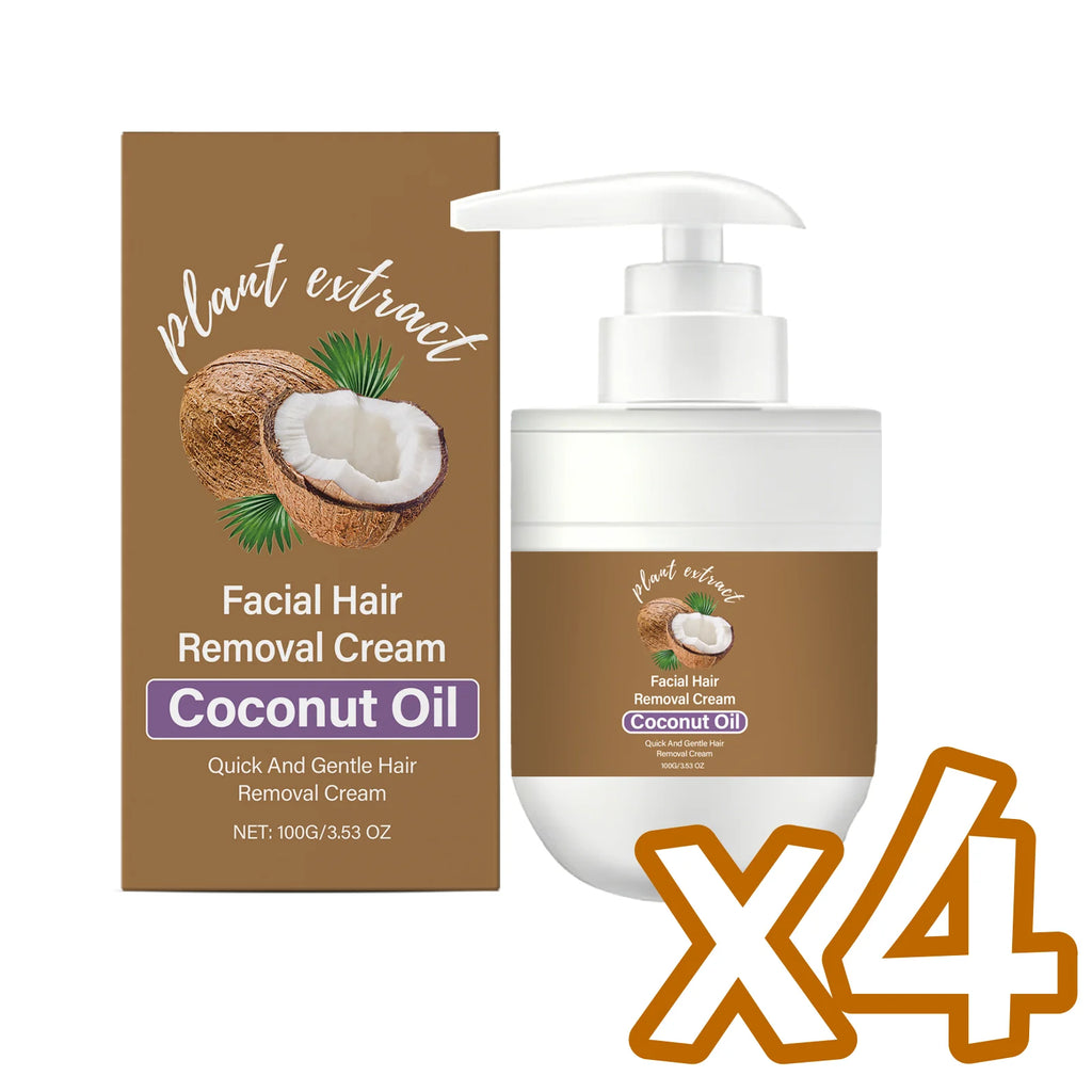 Coconut Hair Removal Cream – Painless & Gentle Depilatory Hair Removal Cream Zpaxo 100g Boxed x 4