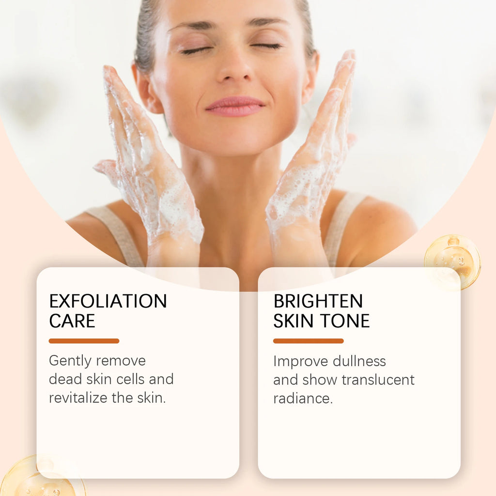 Exfoliating Papaya Cleanser Lotion Cleaning Reduce Facial Dirt Improve Rough Skin Relieve Dullness Brightening Facial Cleanser Zpaxo