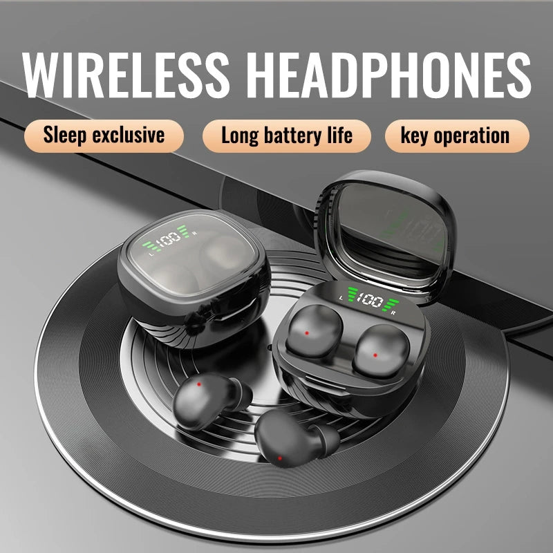 Mini Bluetooth 5 3 Headset HD Hifi Earbuds Invisible Sleep Game Zpaxo