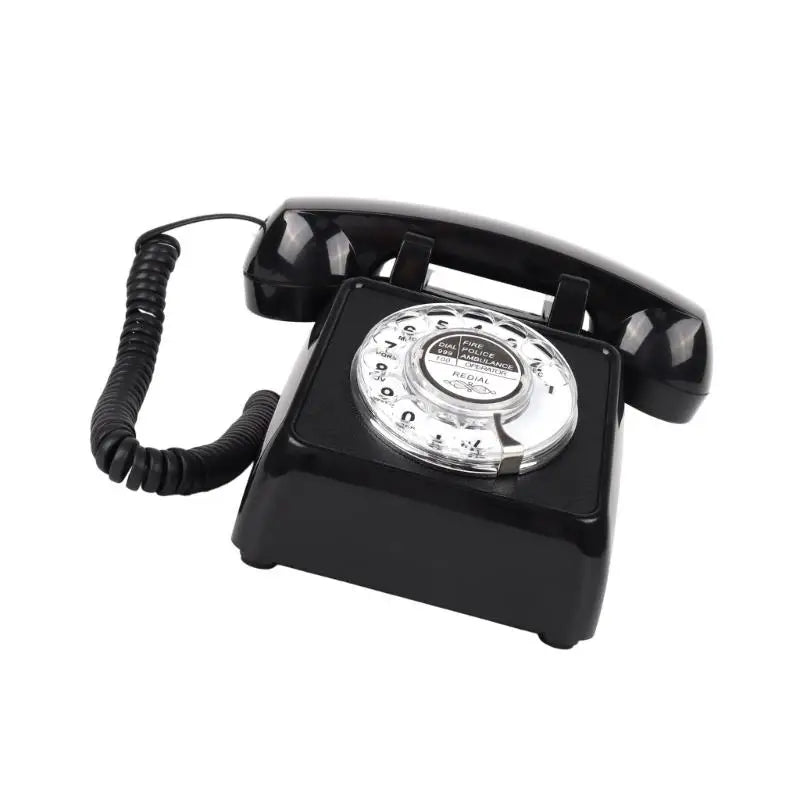 652F Traditional Rotary Wheel Telephone Desk Functional Loud Sound Zpaxo