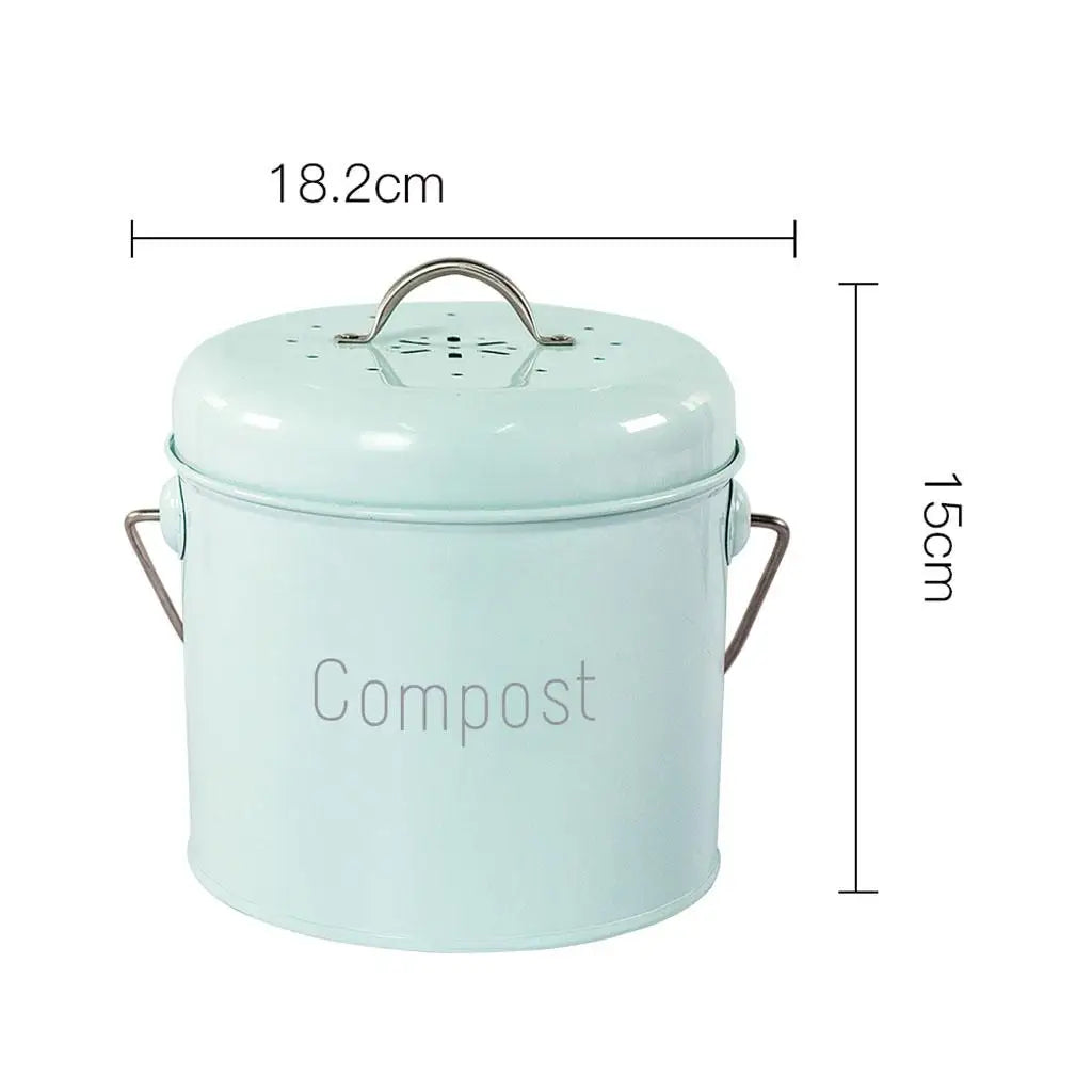 Garden Compost Bin Bucket Candy Carrying Handle Pail Rust Proof Zpaxo