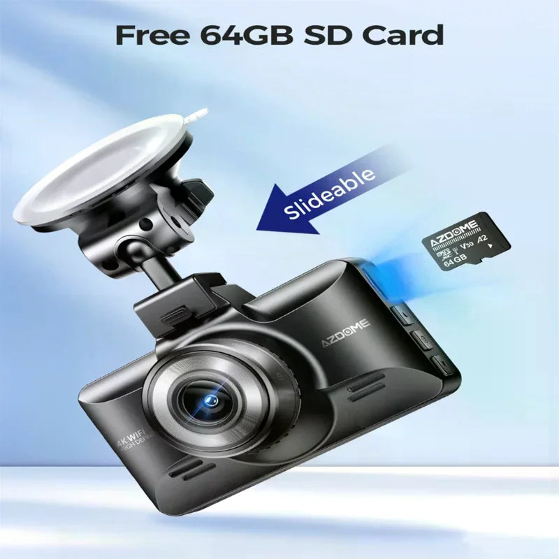 AZDOME M01 Max 4K Dual Dash Cam | Wi-Fi, ADAS, Night Vision
