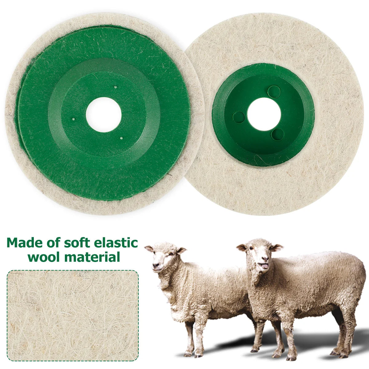 10/20PCS Wool Polishing Wheel Buffing Pad Angle Grinder Wheel Felt Polishing Pad Disc Angle Grinder Accessories for Car Maintain Zpaxo