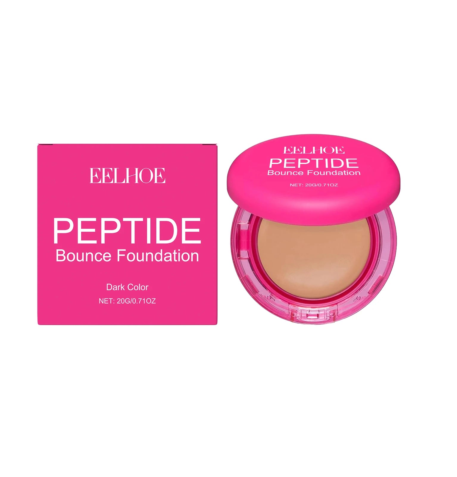 EELHOE Peptide Bounce Balm Foundation Full Coverage Concealer Balm Foundation Zpaxo Dark Skin
