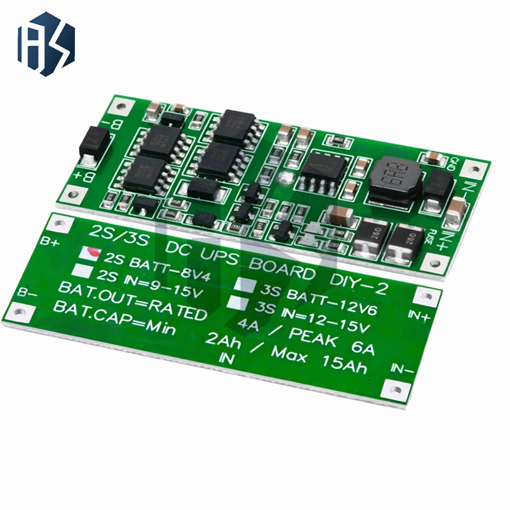2S 3S Lithium UPS Step-up Charging Board 50W 4A Dual 12V 15V DC Zpaxo