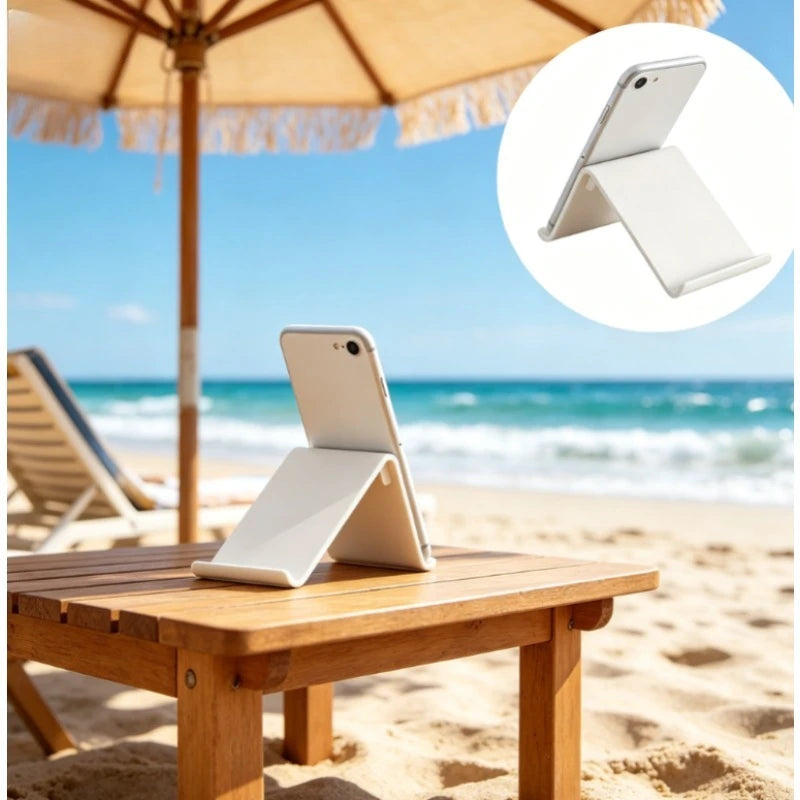 Simple White Desktop Phone Holder Portable Stand All Mobile Phones