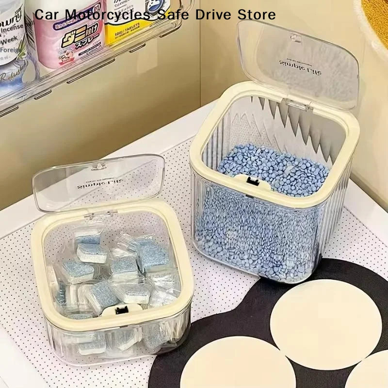 CMLaundry Pods Container Laundry Room Organization Box Powder Beads