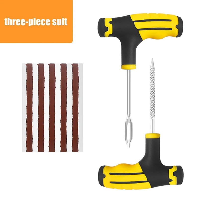 Tubeless Tire Puncture Repair Kit – Rasper, Needle & 5 Strips
