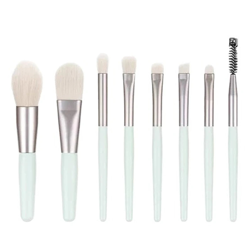 Mini Makeup Brushes Beginner Matte Wooden Handle Portable Soft Brush Zpaxo