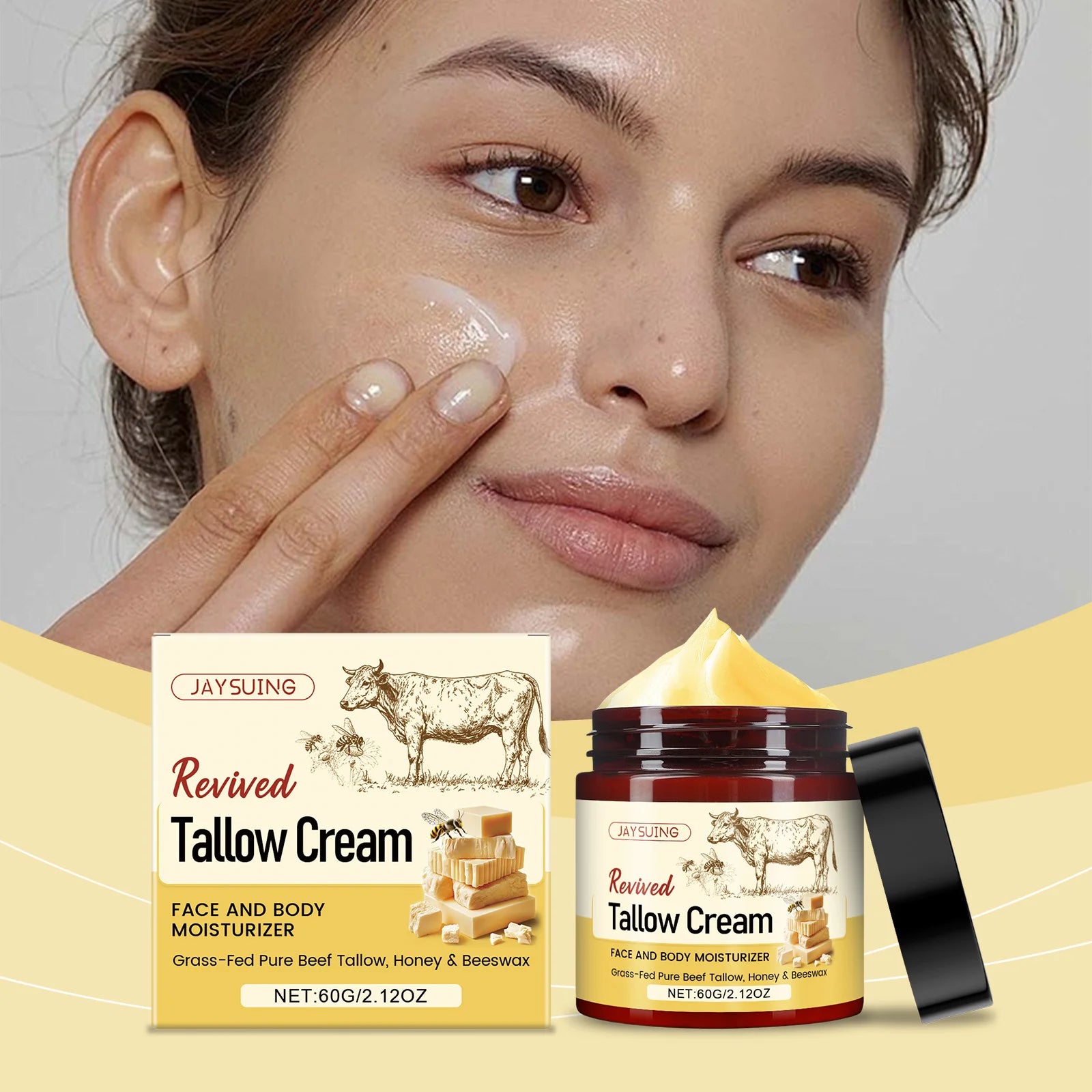 Tallow Honey Moisturizing Cream – Antioxidant Skin Repair 60g Skin Moisturizing Cream Zpaxo