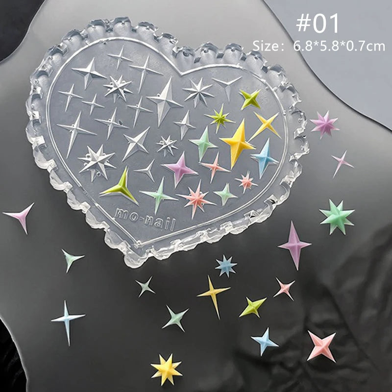Summer Ocean Silicone Nail Art Mold 3D Carving Template Conch Zpaxo 01