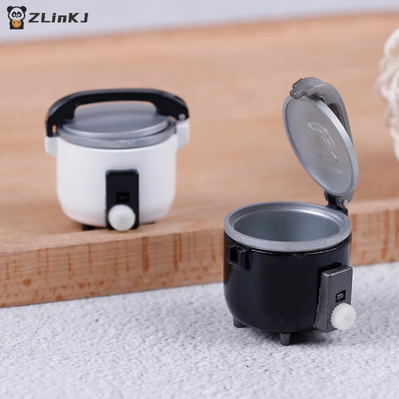 ▶1:12 Miniature Rice Cooker Mini Electrical Appliances Dollhouse Kitchenware Cookware Toys Doll Playing House Accessories Zpaxo