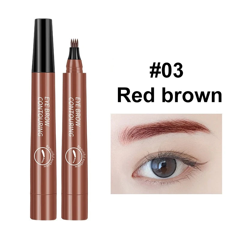 4 Point Eyebrow Pencil 5 Colors Waterproof Liquid Eyebrows Pen Zpaxo 03