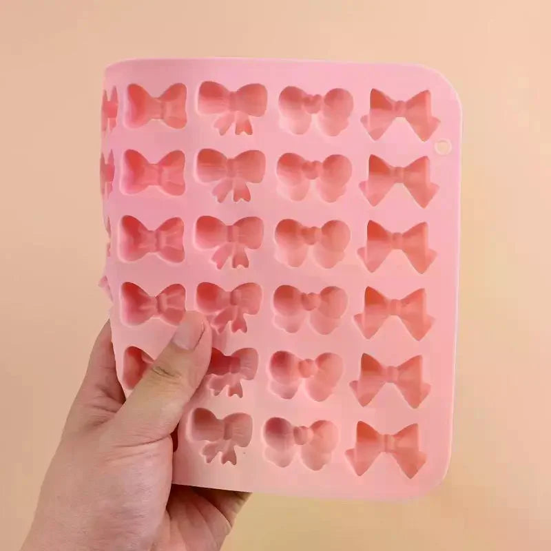 Bow Silicone Molds 6 Different Shapes 36-Cavity Chocolate Fondant Zpaxo