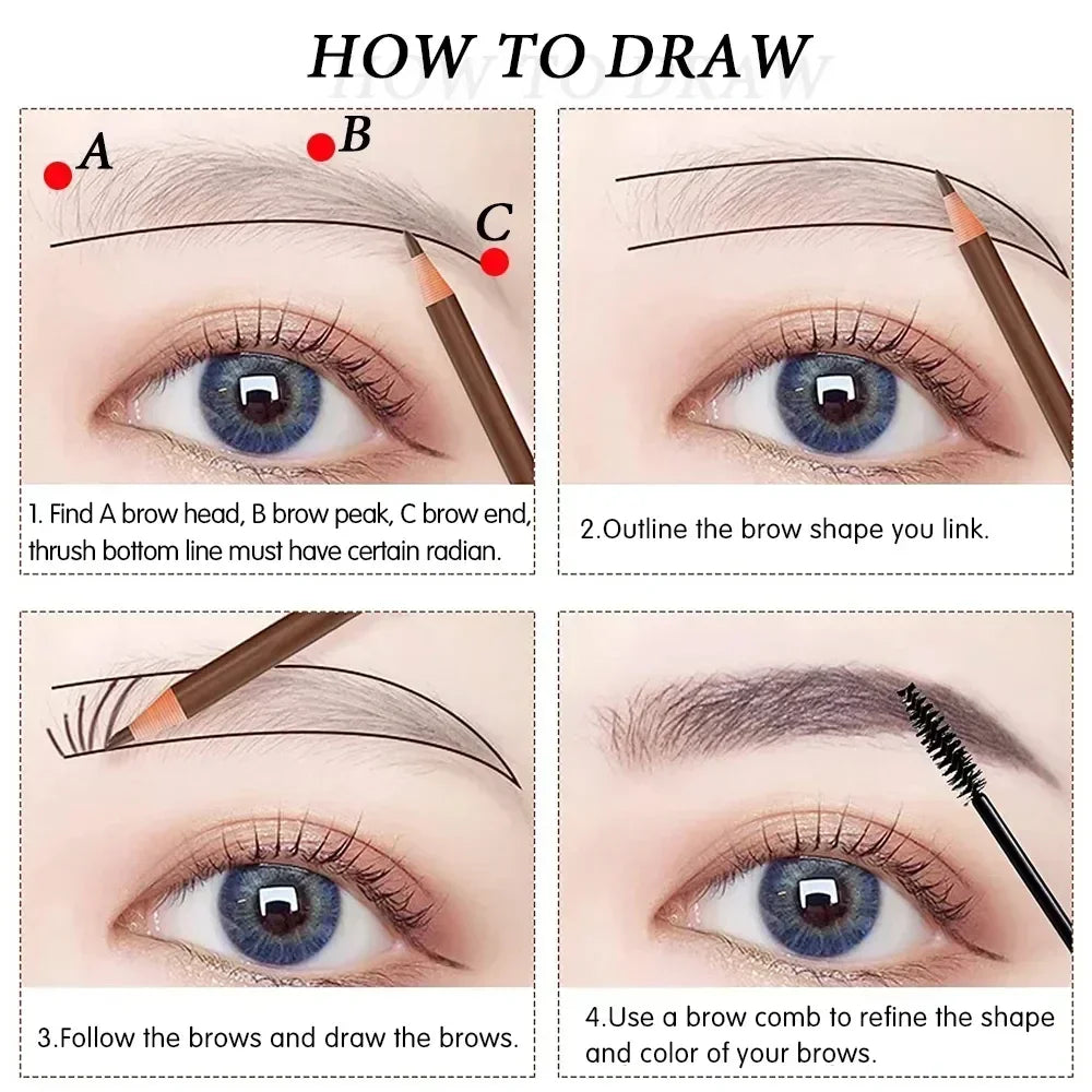 Eyebrow Pencil Microblading Supplies Waterproof Tattoo Tint Enhancers