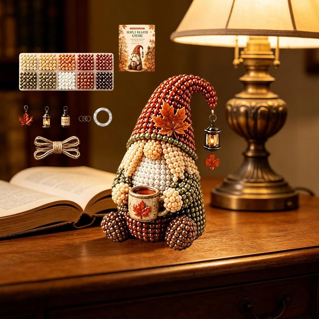 3D Beaded Gnome Craft DIY Beading Kits Handmade Beadwork Beginners