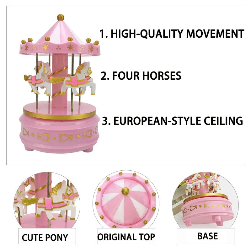 Carousel Music Box Children's Creative Toys Cake Baking Decoration