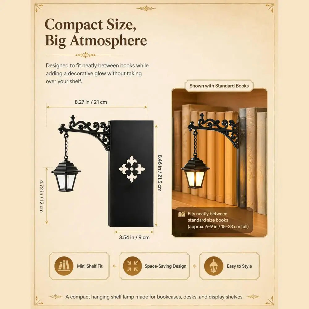 Library Lantern Bookshelf Lighting Decorative Reading Corner Lamp