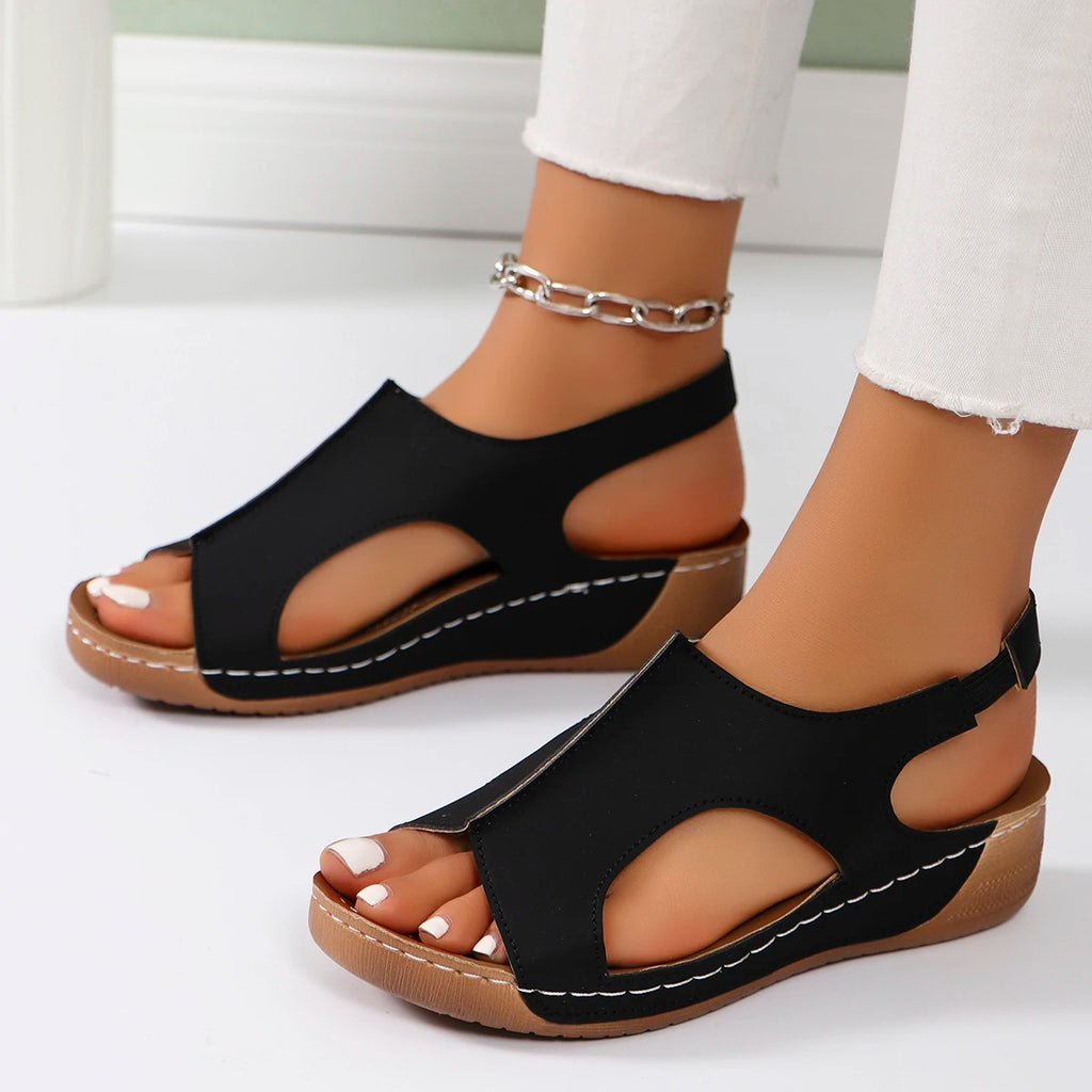 Fashion Casual Plus-size Wedge Sandals Women 2025 Summer Platform Zpaxo