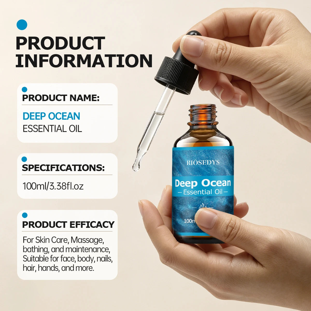 DEEP OCEAM ESSENTIAL OIL Suitable Massage Skincare Deeply Nourishes Zpaxo