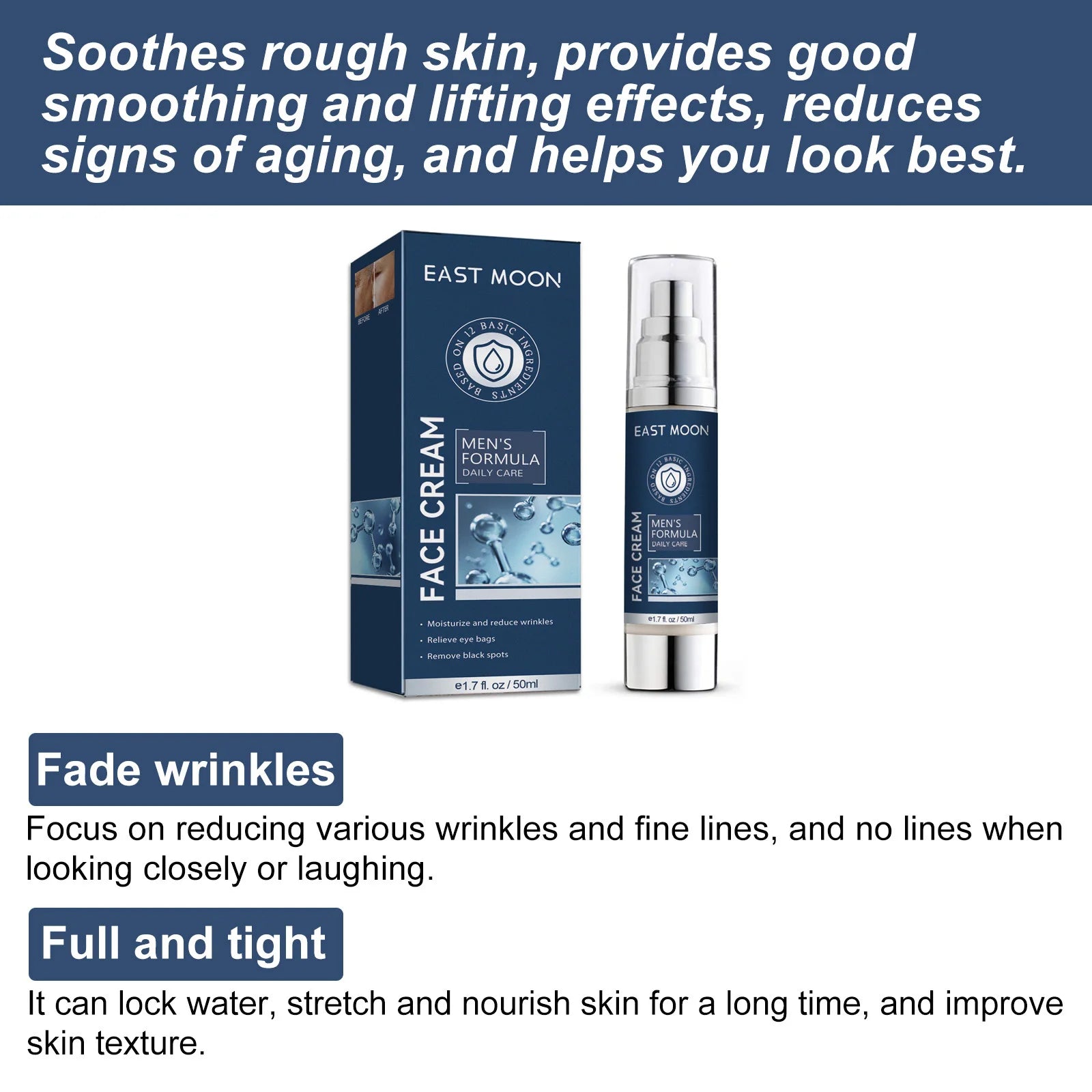 6-in-1 Men's Face Moisturizer Cream | Hydrate & Brighten Men's Face Cream Zpaxo