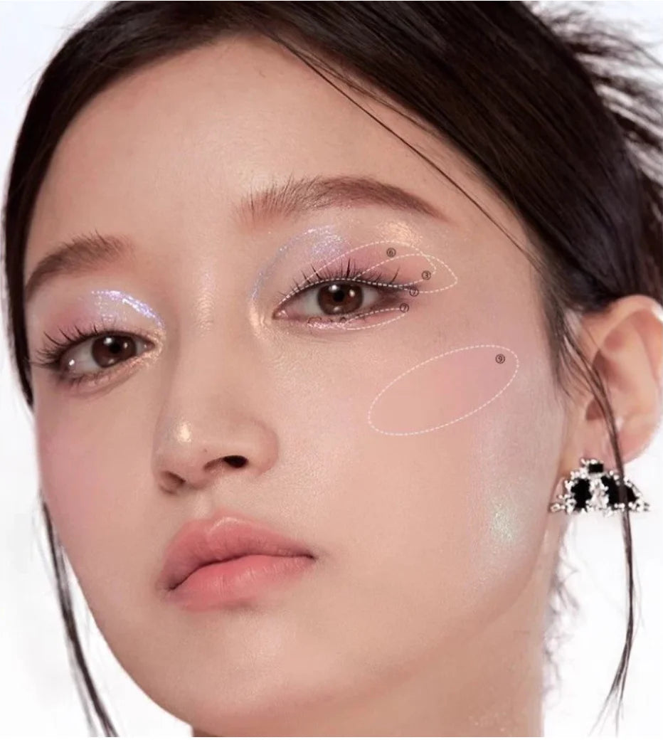 RMT ROMANTIC BEAUTY #Facial Comprehensive Dish Nine Color Eyeshadow Highlight Contour All-Round Blush Makeup Cosmetics Zpaxo