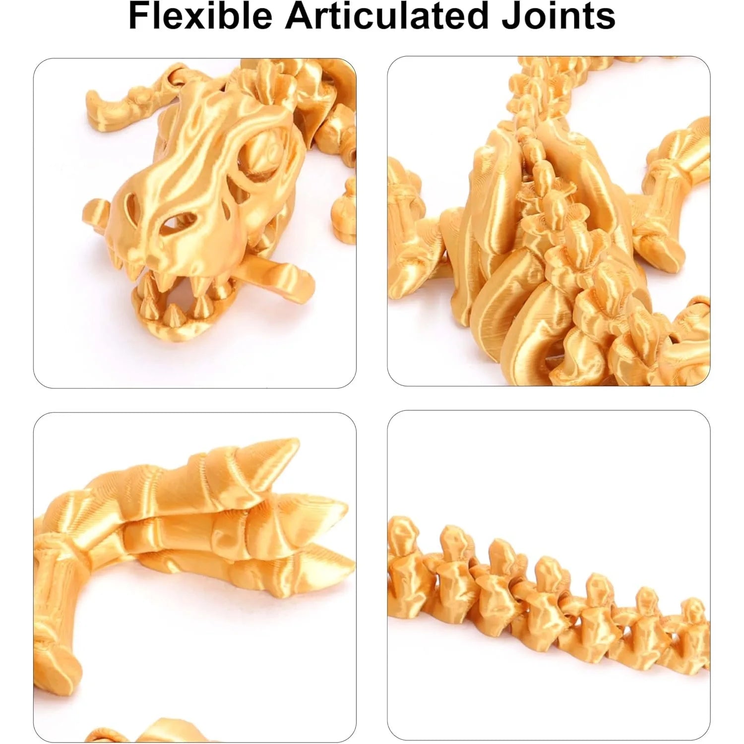 Funisfun 3D Printed Dragon Articulated Bones Adult Dinosaur Fidget