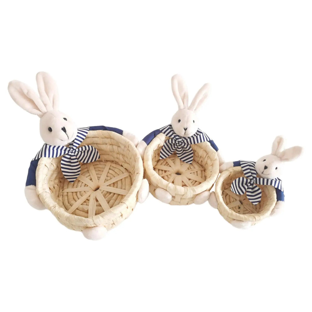 Miniature Easter Bunny Basket – Reusable Decorative Storage Easter Storage Basket Zpaxo