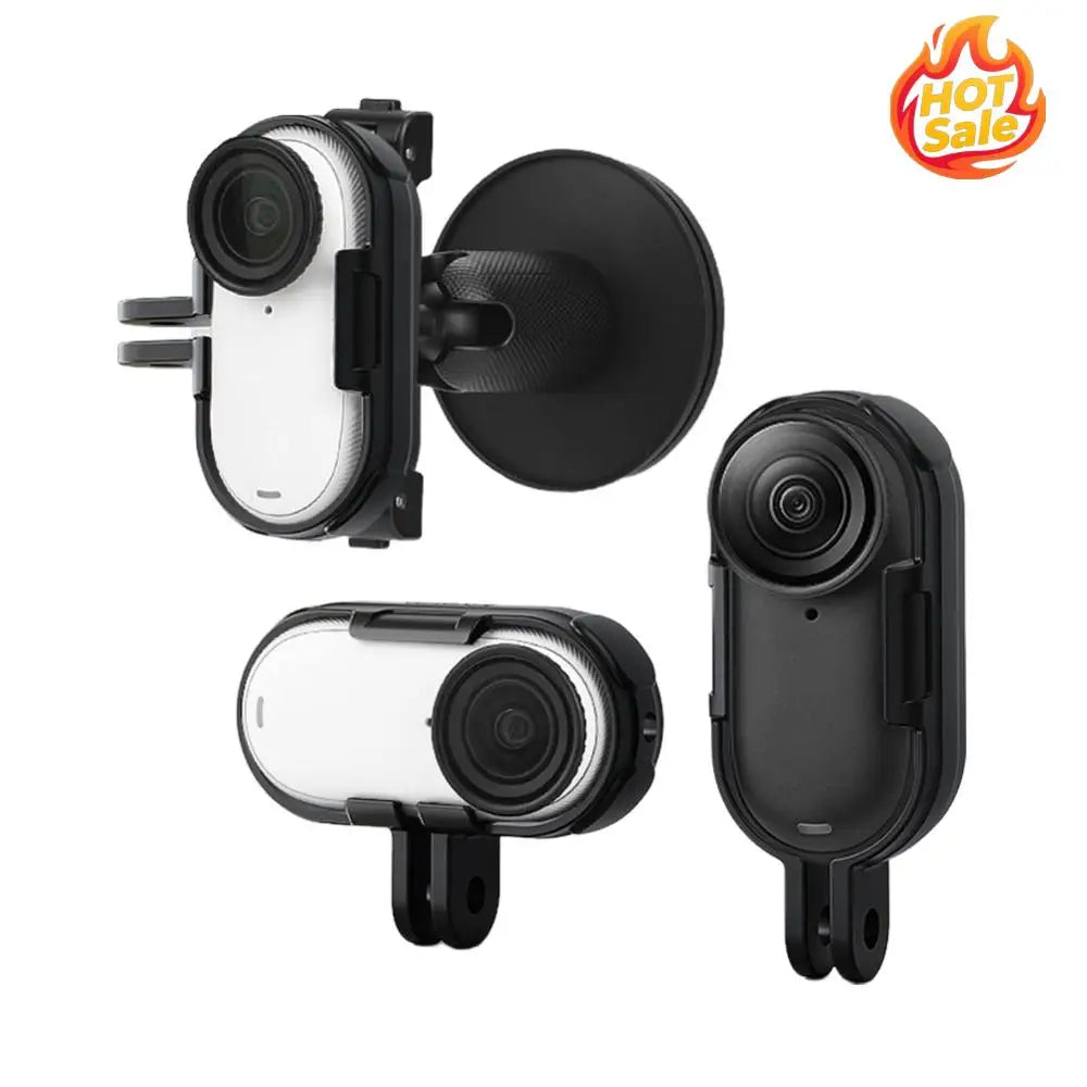 For Insta360 GO 3/GO 3S Vertical & Horizontal Action Mount Set Adapter Mount Long Screw Frame Shell Extend Case Protective Case Zpaxo