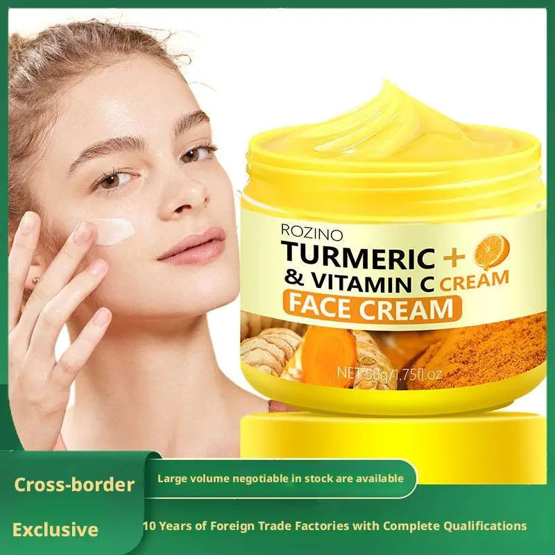 Turmeric VC Face Cream Firming Moisturizes Skin Leaving Skin Fresh Non Greasy Smooth Firm Soft Elastic Energetic Zpaxo