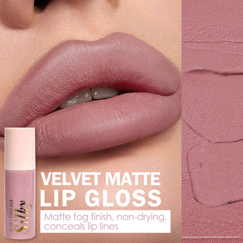 Nude Pink Matte Lipstick, Silky Smooth Lip Tint, Waterproof Long Wear Formula, Non Transfer Lip Color Zpaxo