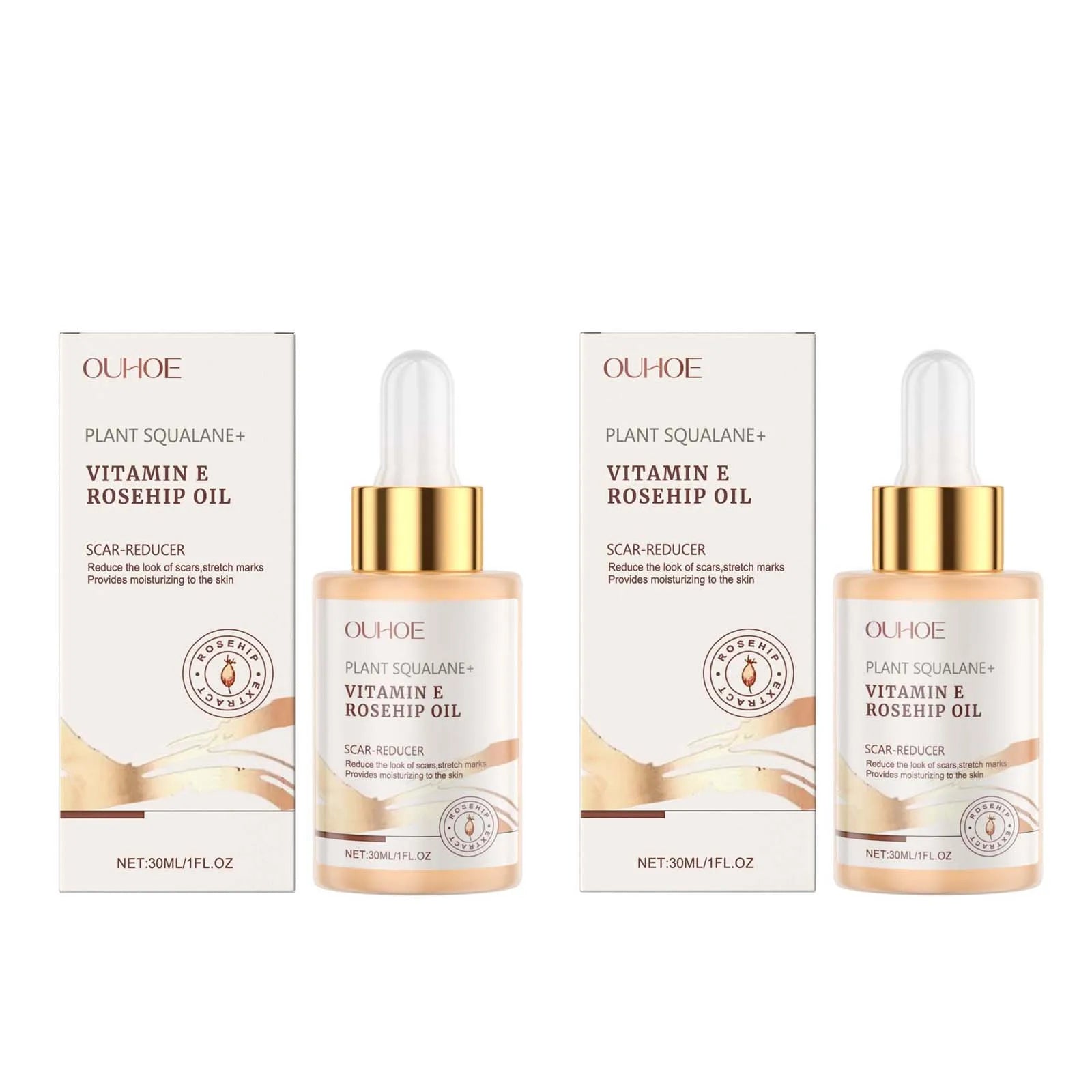 Squalane Rosehip Face Oil – Firming, Anti-Aging & Moisturizing Facial Care Oil Zpaxo 2 x 30ml boxed