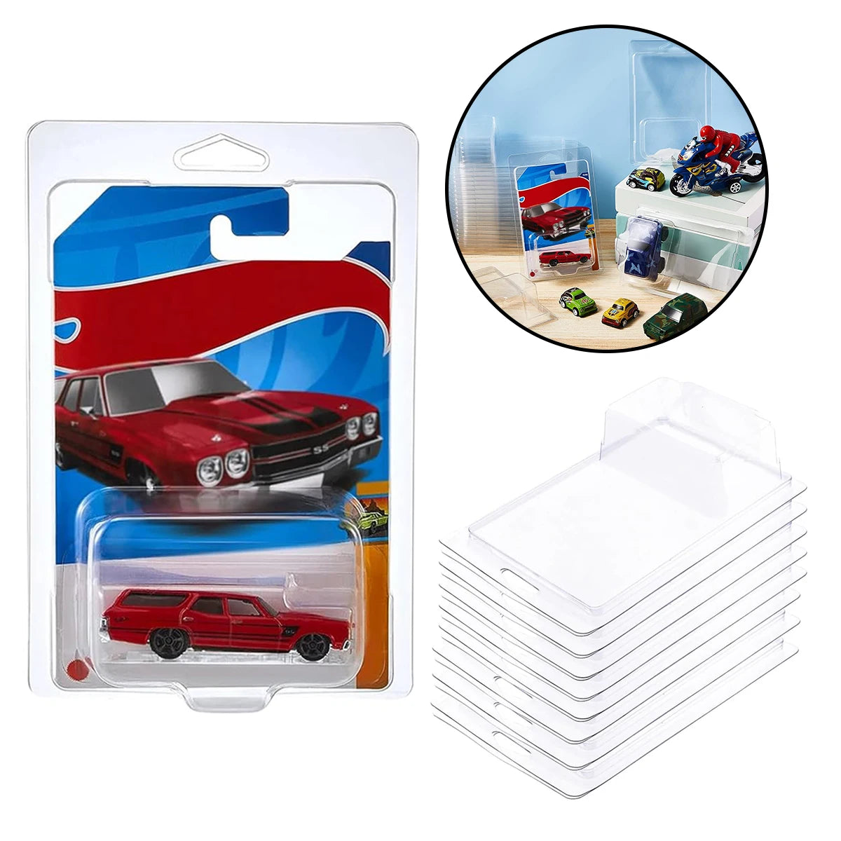 1:64 Die-Cast Car Display Case – Clear Clamshell Protector 6/12/24 PCS