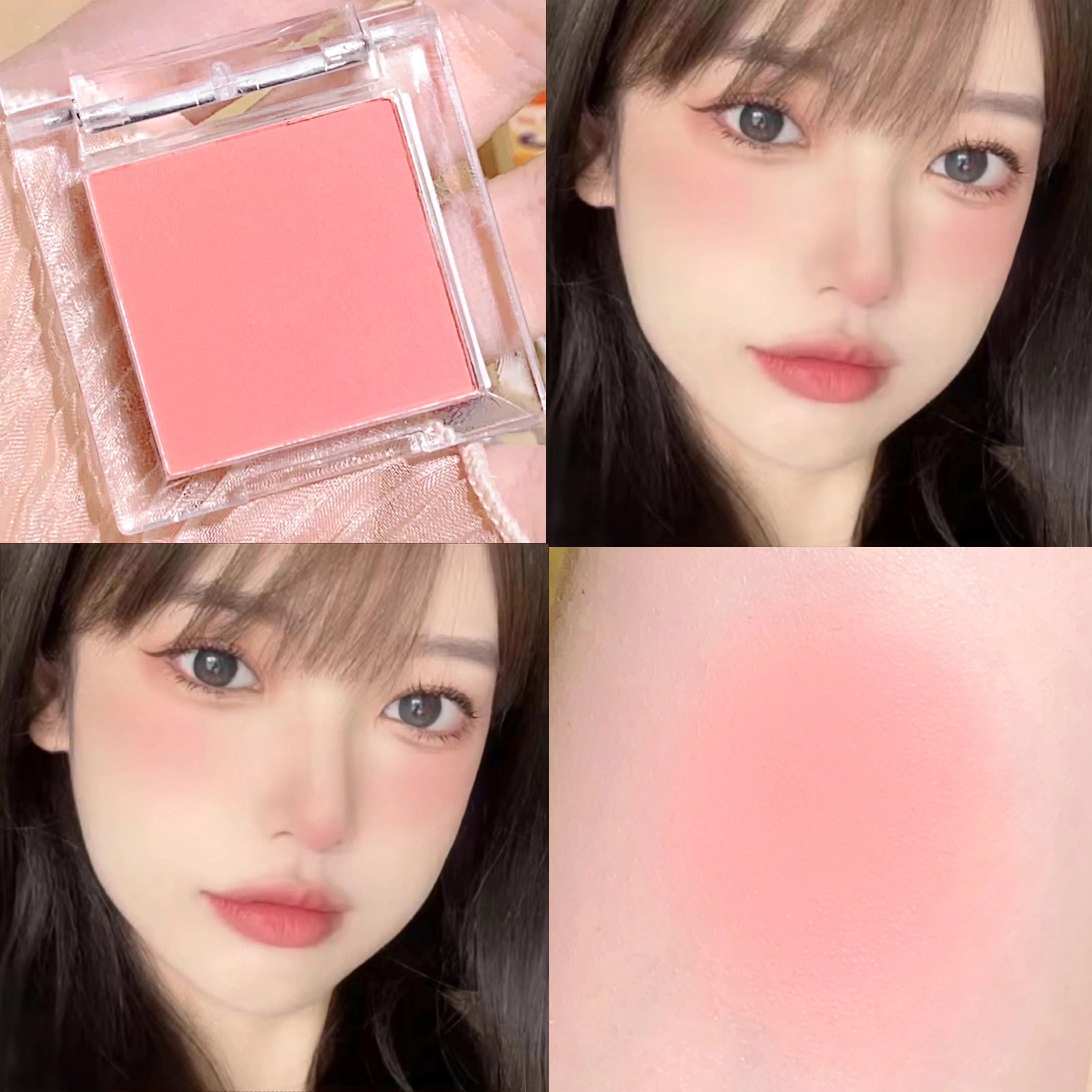 HISYI monochrome blush brightens matte nude makeup natural highlight repair three-dimensional eye shadow makeup Zpaxo