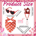 Valentines Day Porch Goose Outfit Headscarf Heart-shaped Glasses
