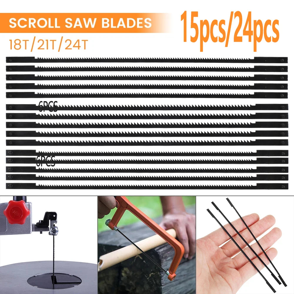 New 15/24PCS Saw Blades Multi Purpose Hand Tool Wood Plastic Foam Saw Kit18/21/24 Teeth Woodworking Model Hobby DIY Manufacture Zpaxo