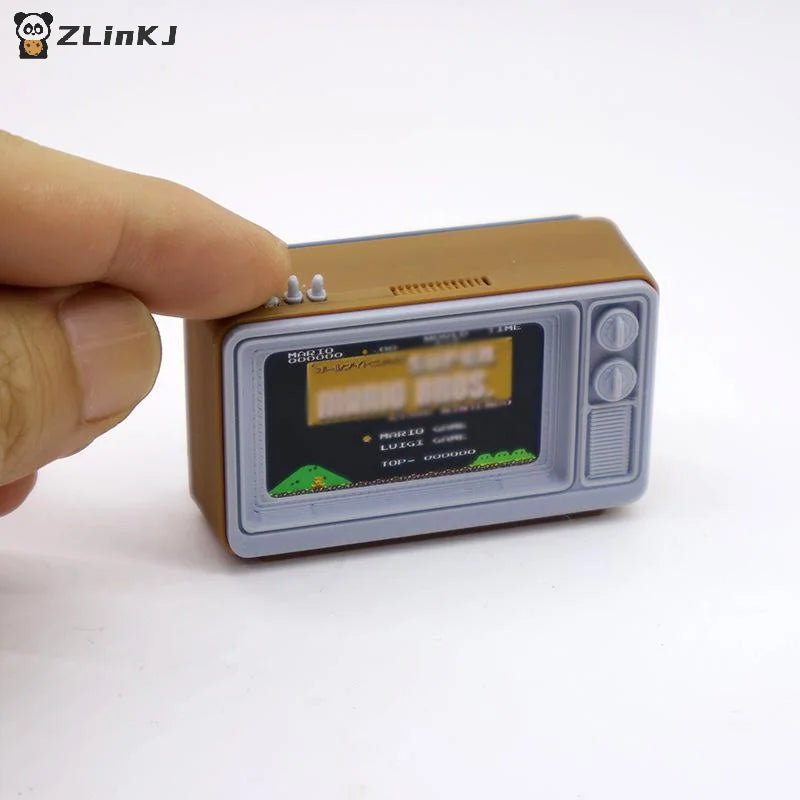 ▶1 Piece 1/12 Dollhouse Simulation Miniature Nostalgic TV Game Console Model Living Room Scene Decoration Doll Accessories Toys Zpaxo