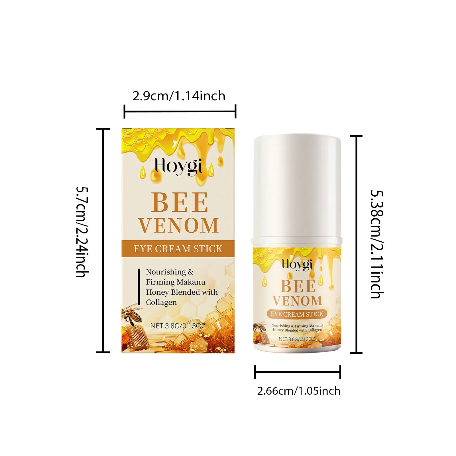 Hoygi Bee Venom Firming Eye Cream Stick – Dark Circles & Bags Eye Cream Stick Zpaxo 3.8g Boxed