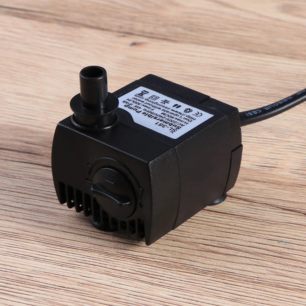 H 4W Submersible Water Pump Ultra Quiet Suction Cups Adjustable Knob