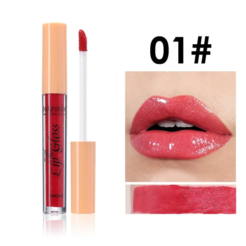 8 Color Glitter Lip Glaze Water Light Mirror Pearlescent Lip Gloss Moisturizing Shimmer Liquid Lipstick Long Lasting Lip Makeup Zpaxo 01