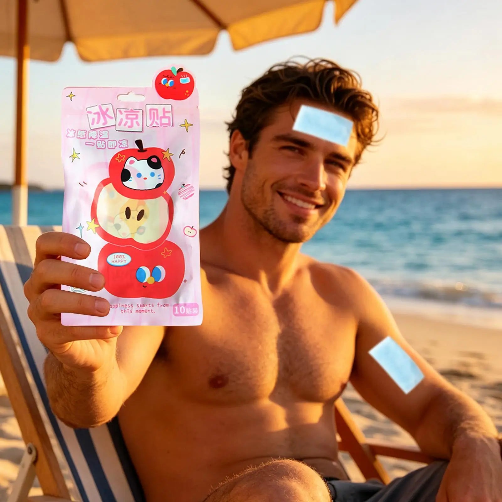 Cooling Gel Patches Kids Cartoon Heat Dissipation Ice Pads Portable