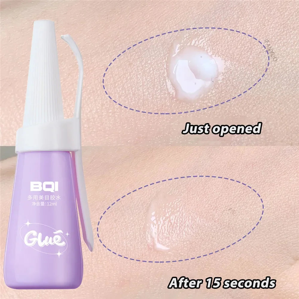 Eyelash Glue Waterproof Quick Dry Adhesive False Lash Glue with Tweezers Makeup Fake Eyelashes Extension Clear Glues Cosmetic Zpaxo