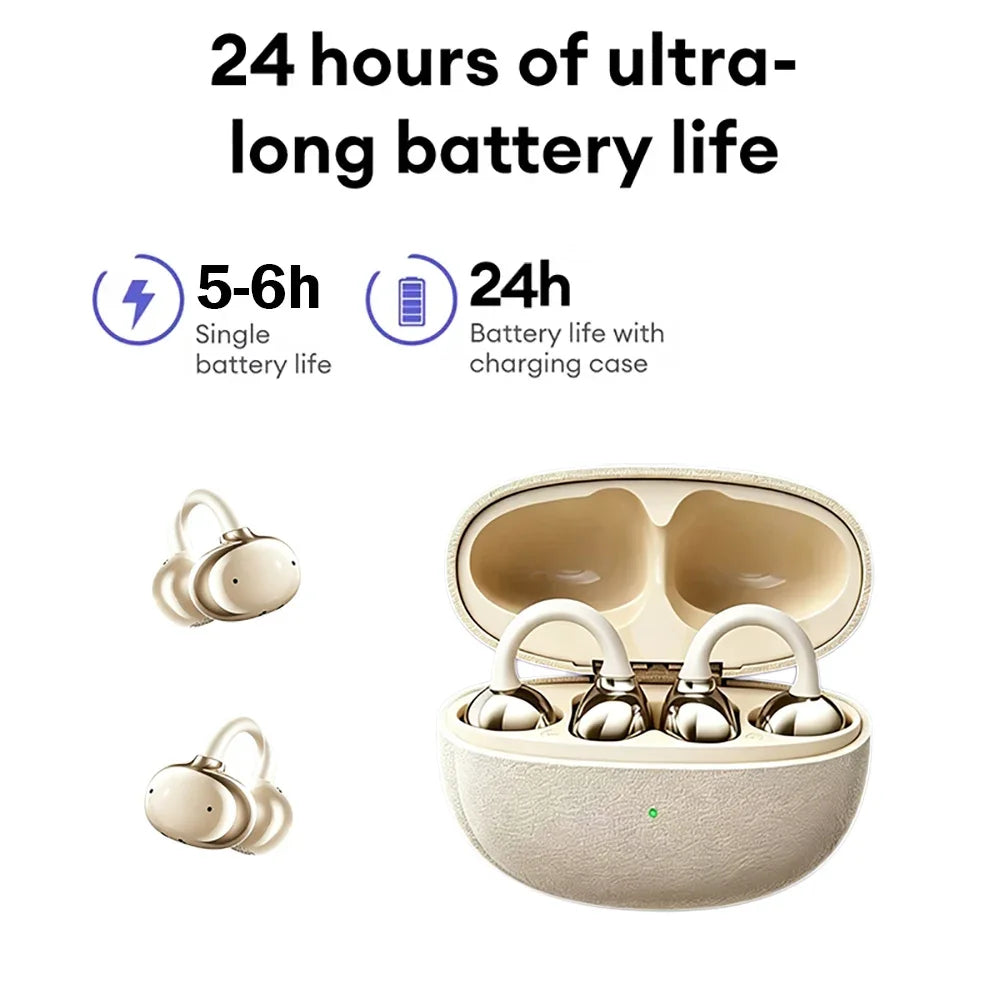 KEBIDUMEI Open-ear Wireless Headphones Bluetooth 6 0 Earphones Mic