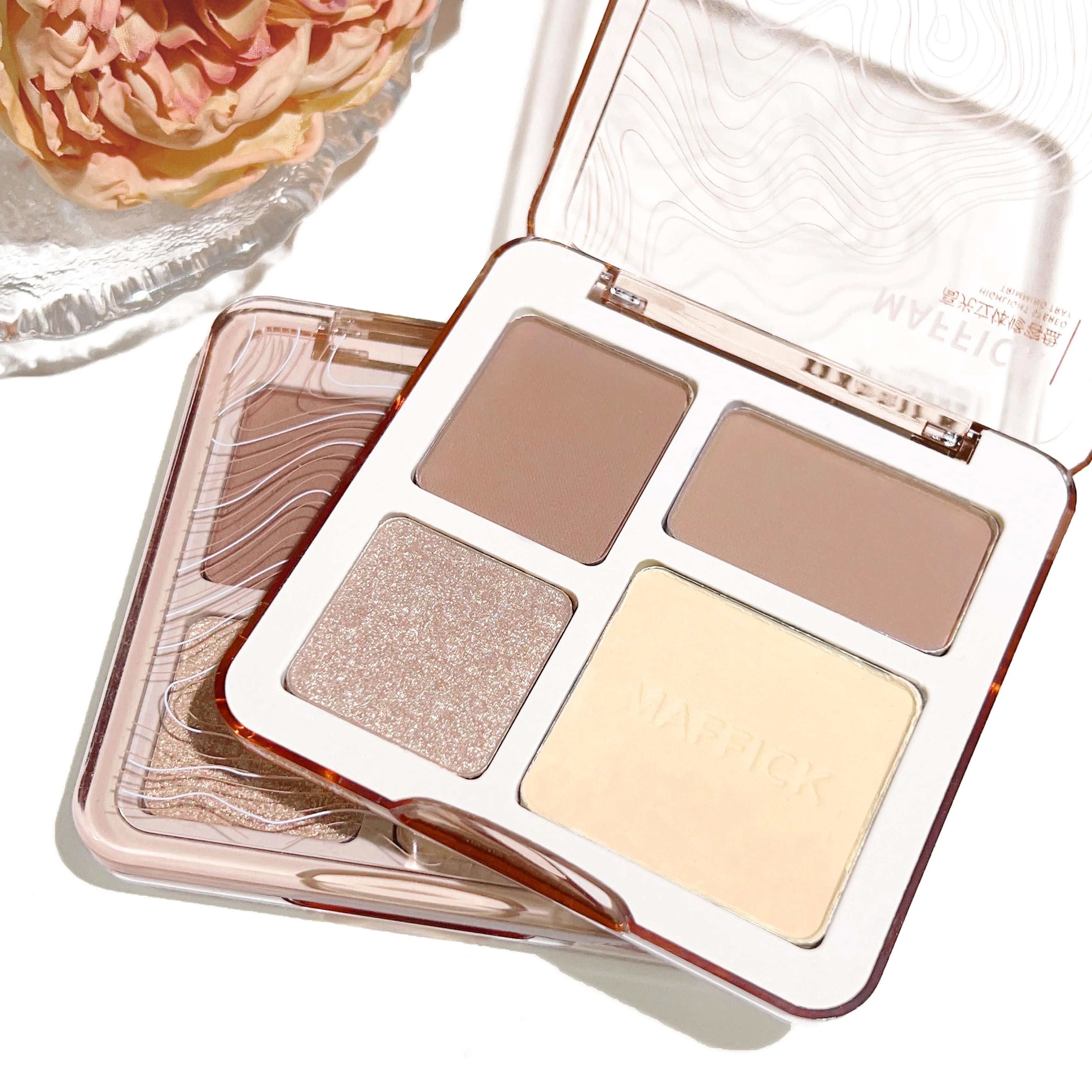 Four-color Highlight Three-dimensional Contouring Palette Face Zpaxo