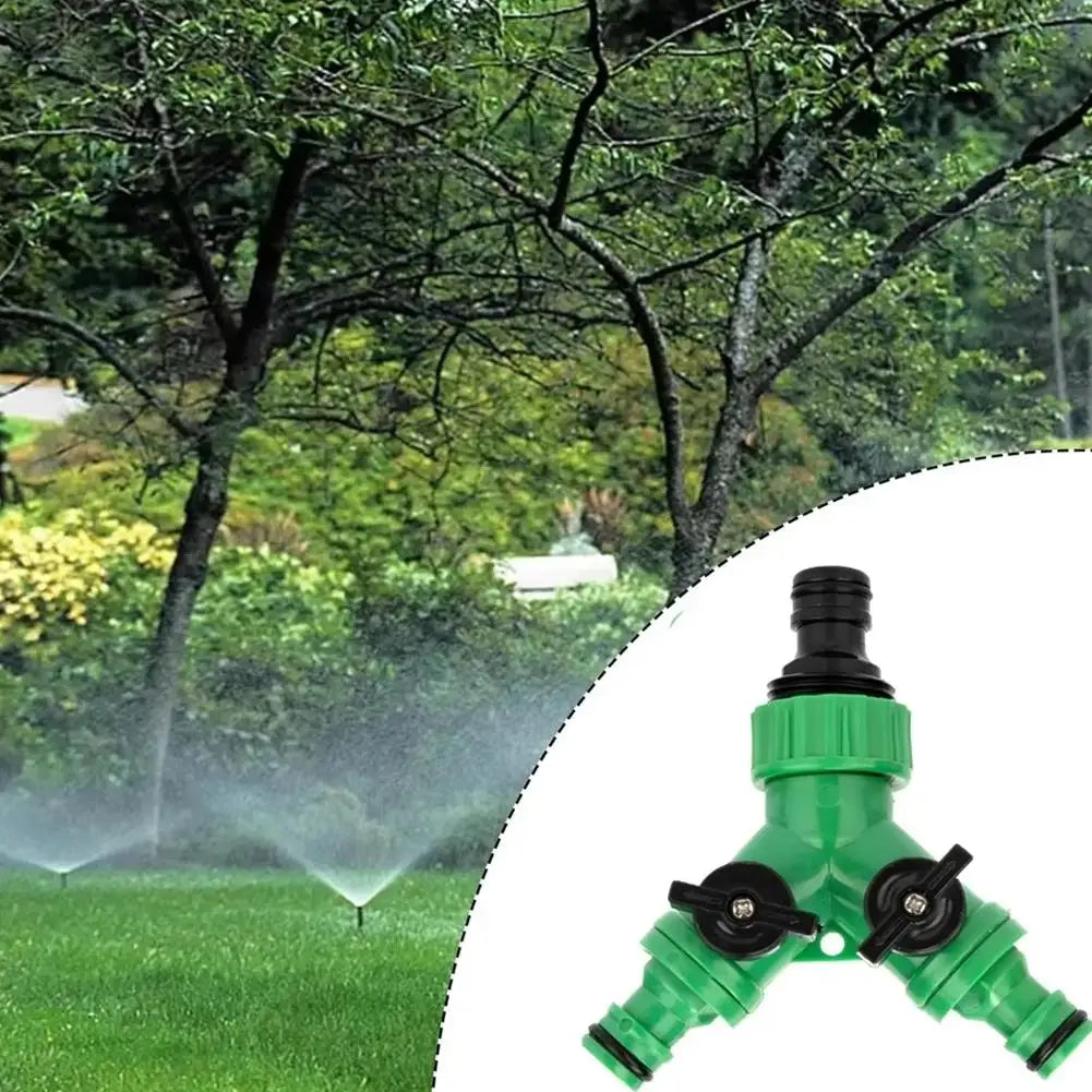 2-Way Garden Hose Splitter with Dual Shut-Off Valves Garden Hose Splitter Zpaxo