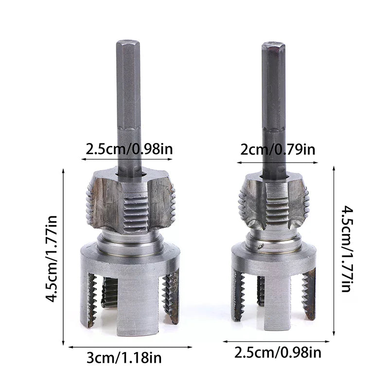 For 1/2 DN15 3/4 DN20 Plumbing Integrated Water Pipe Thread Opener PPR Thread Repair Tool Electric Drill Pipe Threading Device Zpaxo